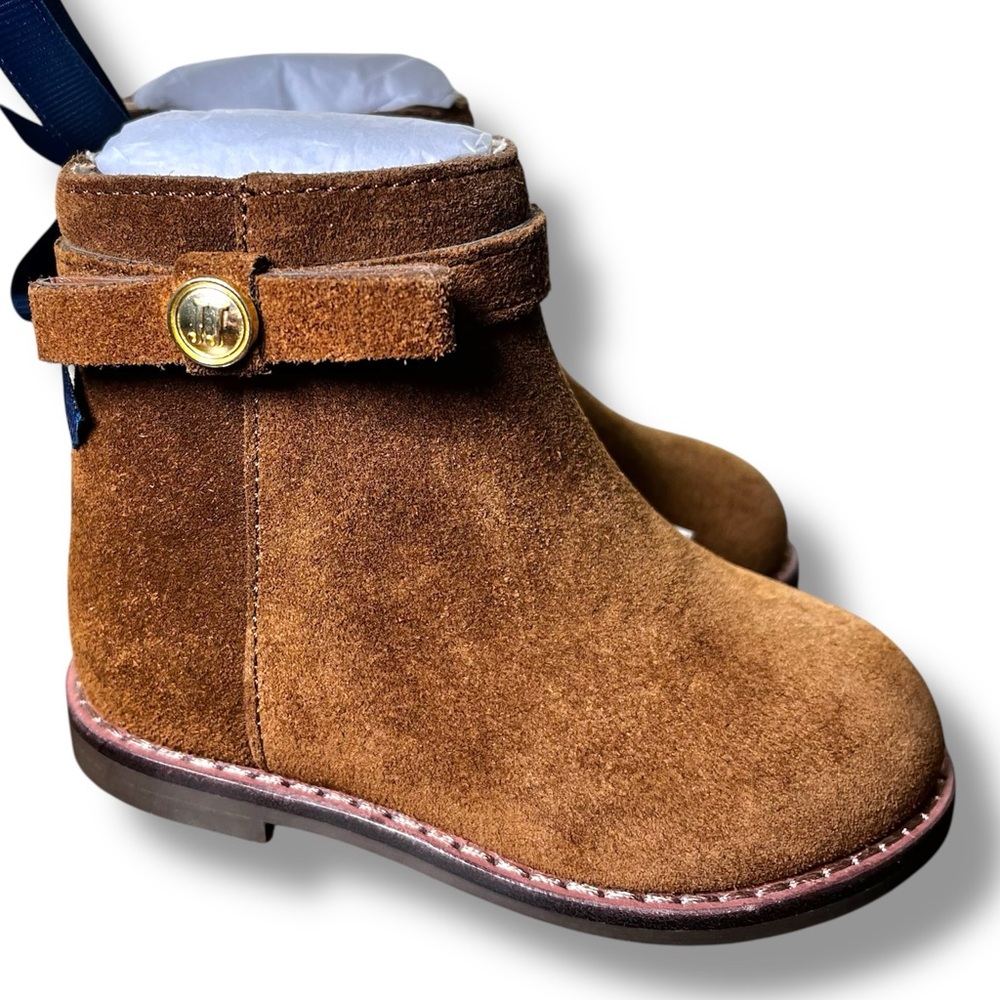 Janie and Jack NWT Tan Suede Toddler Girls Ankle Booties Side Zip Size 4